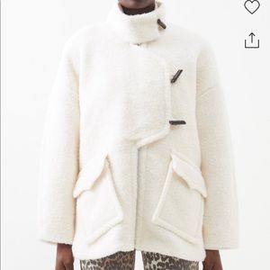 NWT Ganni Toggle Wool Blend Coat